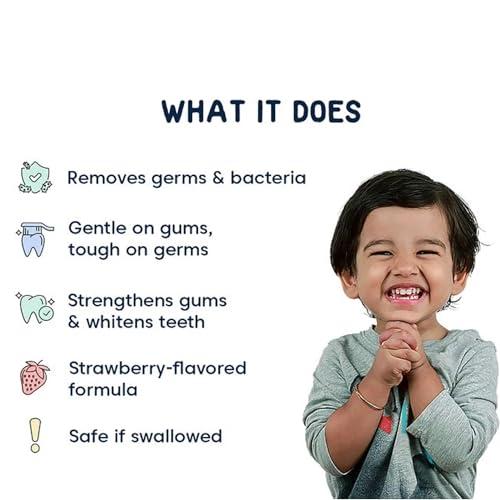 Little Joys Little Joys Strawberry Flavour Toothpaste For Kids (2-5 Yrs) | Removes Germs & Bacteria | Strengthens Gums & Whitens Teeth | 60 gm