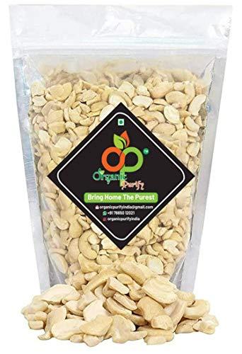 ORGANIC PURIFY Organic Purify Broken 4-Piece Cashew Nuts Spit Cashews (Kaju 4 Tukda), 900GM [Pure and Natural White Tukdi]