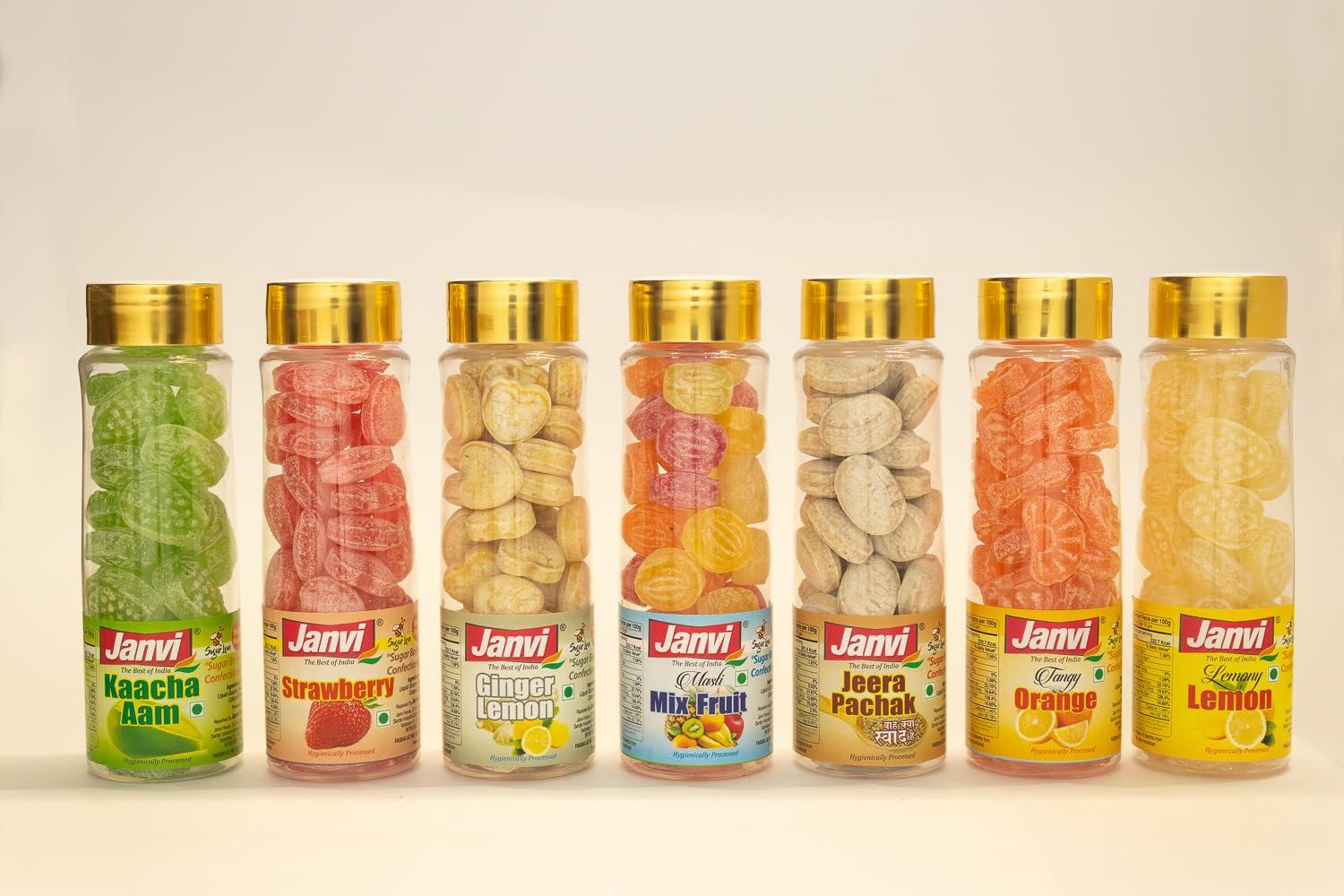 Janvi Janvi Foods Orange Candy (120g) | Juicy Candy | Flavor Toffee | 100% Natural