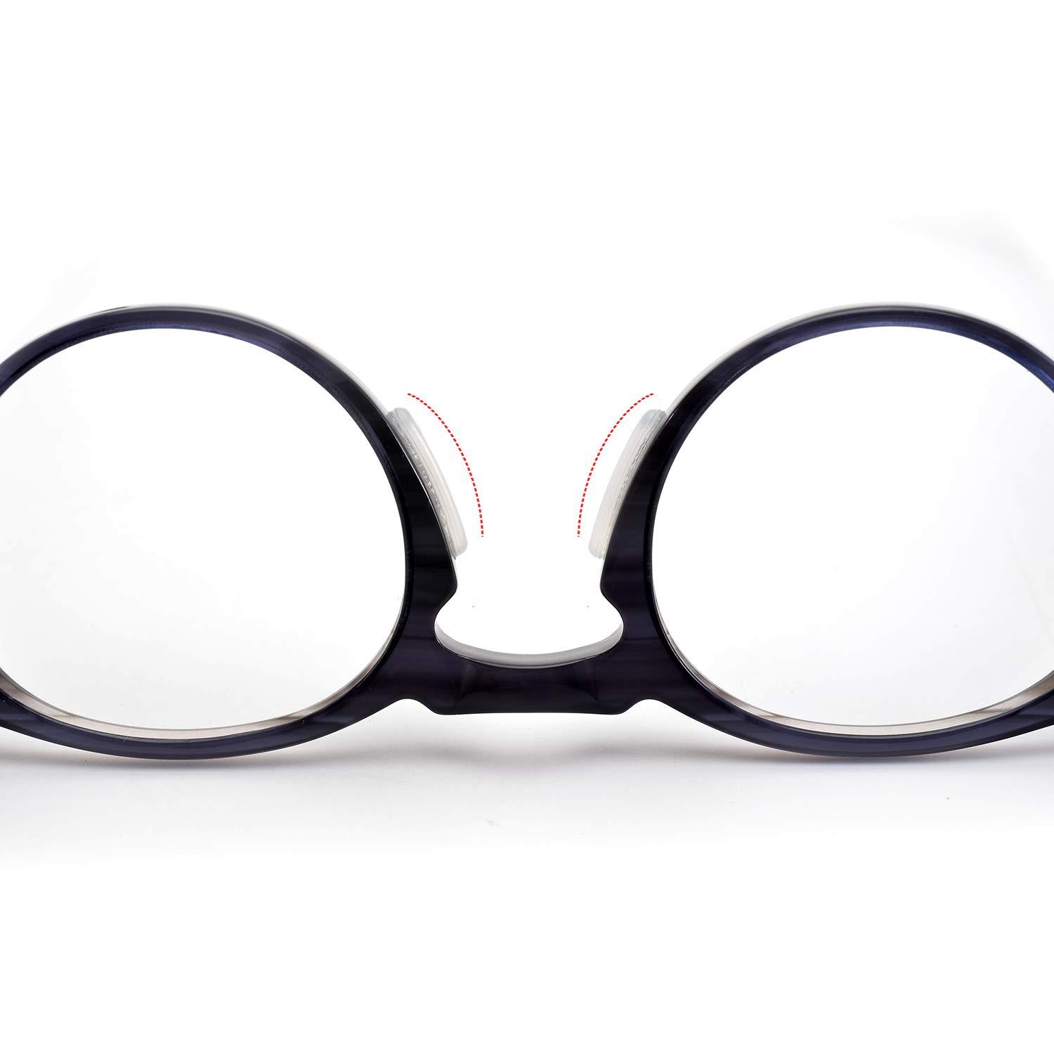 SMARTTOP SMARTTOP Adhesive Nose Pad, 12 Pairs Eyeglass Nose Pads Stick On Silicone Anti-Slip for Glasses Sunglasses Thin Nose Pads Eyeglasses (6-Black & 6-Clear)