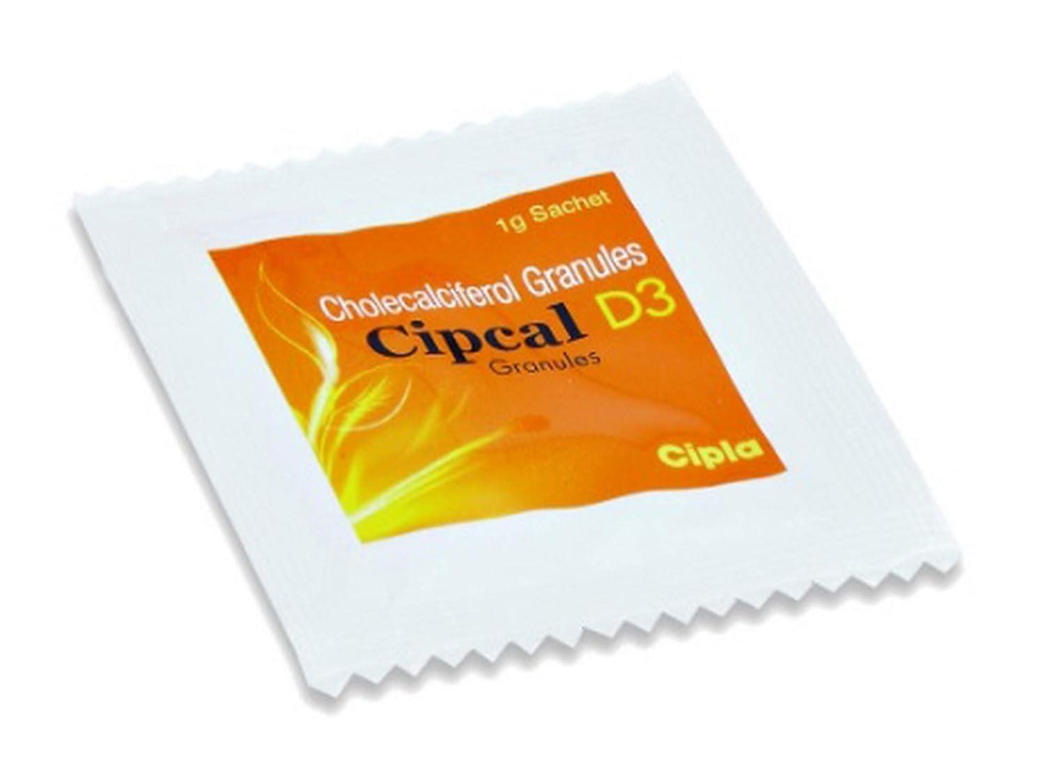 Cipcal Cipcal D3 Cholecalciferol Granules, Pack of 20 Sachets, Bone and Joint Care, Vitamin D3 Supplement