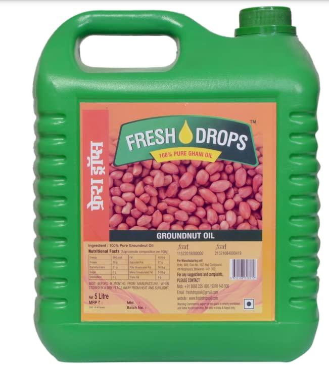 Fresh Drops Groundnut Oil | Peanut Oil | Non Refined Oil | Fresh Drops Oil