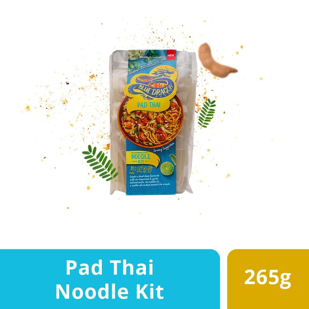 Blue Dragon Blue Dragon Pad Thai Noodles Kit | Vegan | No Preservative & Artificial Colors | Soya, Wheat, Peanuts And Nuts | Pad Thai Noodles Packet - 265g