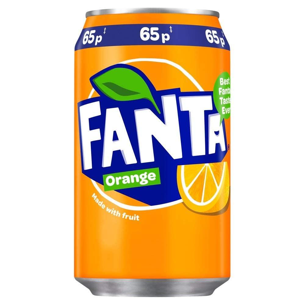 Fanta Fanta Sparkling Orange Fruit Drink, 6 x 330
