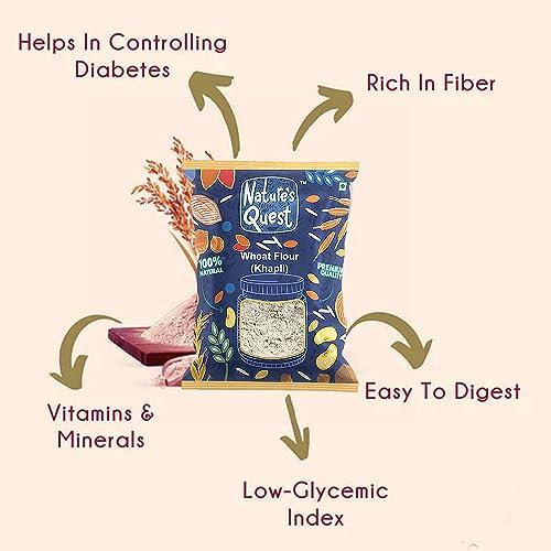 Nature\'s Quest Nature\'s Quest Khapli Wheat Flour | Khapli Gehu atta| Kapli Wheat Flour| Gehu atta | kothumai mavu - 4.5 Kg