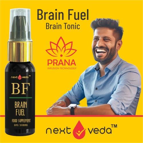 next veda Nextveda Ayurvedic Brain Fuel Food Supplement Spray Concentration (30ml) | Prana Infusion Technology Made Natural Oral Spray For Enhanced Focus | Memory Retention