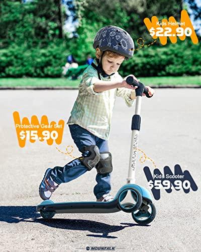 Mountalk MOUNTALK Knee Pads for Kids/Toddler, Boys and Girls Skate Pads Protective Gear Set with Elbow Pads, Wrist Guards and Knee Pads(Blue,M)