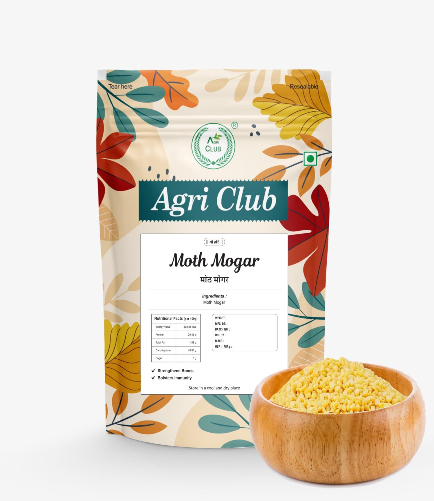 AGRI CLUB Moth Mogar Dal 1kg | Matki Dal | Moth Bean Dal | Agri Club