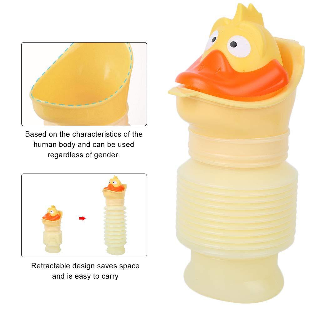 cigemay Shrinkable Urinal, Pee Cup Personal Mobile Toilet Mini for Kids Adult for Car for Camping for Travel(Yellow)