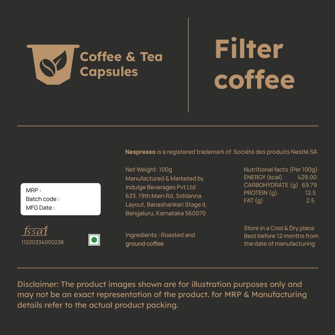 Generic Filter Coffee Pods | Nespresso Compatible Coffee Pods