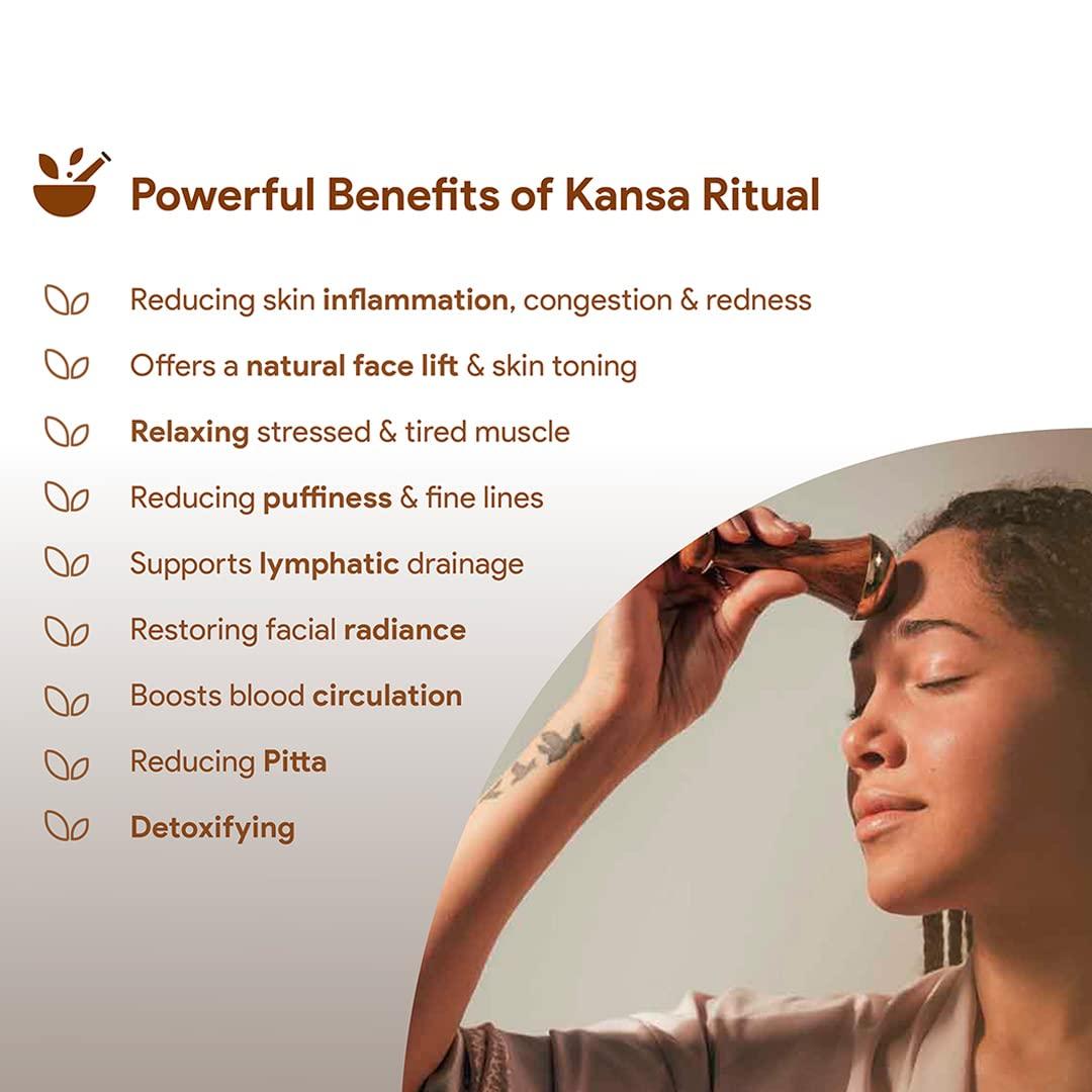 SUSTAIN GO SUSTAIN GO Kansa Wand (Medium) | Kansa Wand Face Acupoint Massager for Detoxification & Deep Relaxation Massage Tool | Dual Side Tools | Ayurvedic face | Body | Foot Massager - Pack of 1