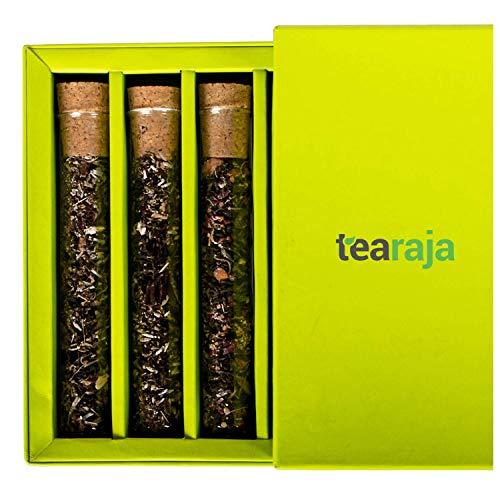 Tearaja Tearaja AURORA Green Tea Gift Box | 10 Test Tubes with Speciality Tea | Herbal Tea Gift | Corporate Gift | Tea Gift | Herbal Tea Gift Pack | New Year Gift | Gifts for Employees | Valentine's Day Gift