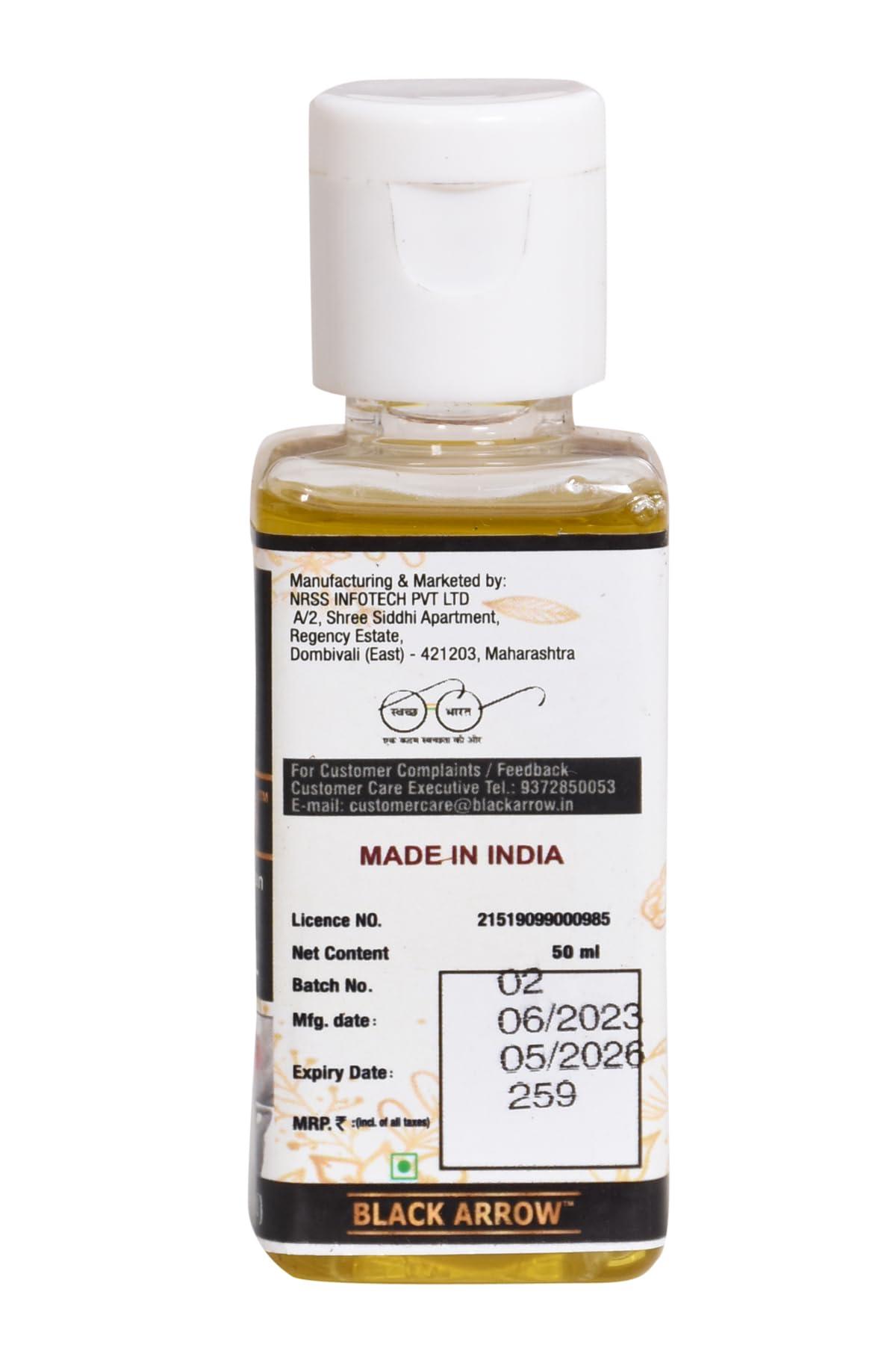Black Arrow Ayurvedic massage Pain Calm Oil for knee,Joint, & Back pain oil, Free Olive Oil - 50ml + 50ml = 100ml