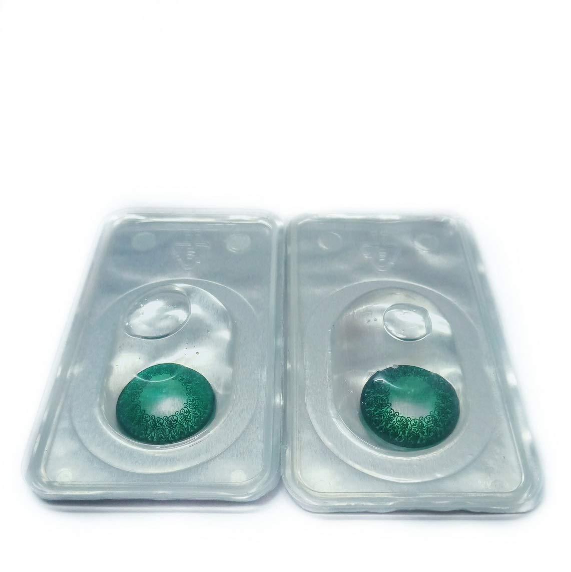Crosetta Crosetta Spiral Patterned Green Contact Lens (Zero Powered | Lens Case Free)