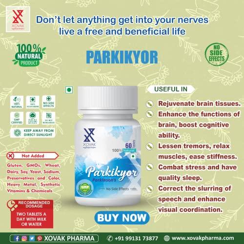 XOVAK PHARMA Xovak Pharma | Ayurvedic Parkikyor Helps Naturally (60 Tablets) (Pack of 4)