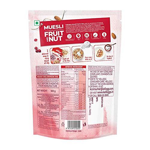 Kellogg's Kellogg\'s Combo, Muesli With 21% Fruit And Nut Pouch, 500 G And Muesli With 21% Fruit And Nut Pouch, 750 G