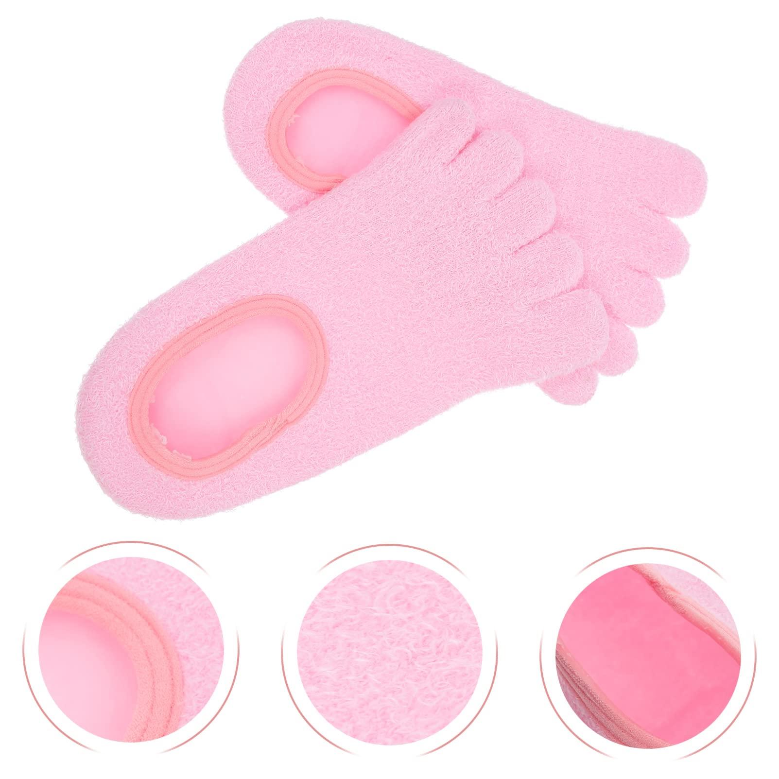 FOMIYES FOMIYES 5 Toe Moisturizing Gel Socks Soft Moisturizer Sock Lotion Spa Pedicure Socks for Healing Dry Cracked Heels Dry Feet Calluses Cuticles Rough Skin Dead Skin