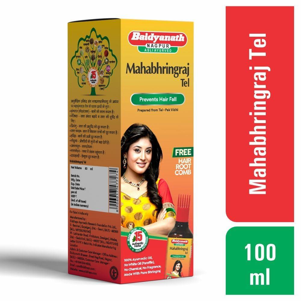 Baidyanath Baidyanath Bhringrajasava 450 Ml Syrup & Mahabhringraj Tel 100 Ml