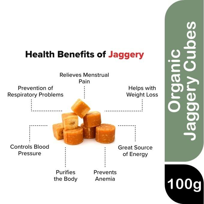 Nature Link Nature Link Organic Jaggery Cubes Gud / Desi Gur (Fresh, Pure, Natural, No Preservtives, Chemicals Free) - 100gm