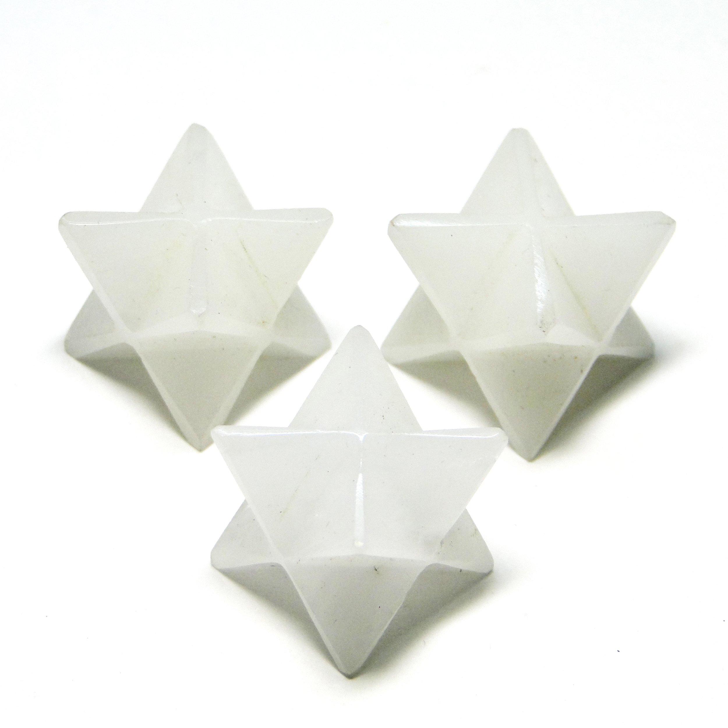 Nature's Crest Nature's Crest White Aventurine 8 Point Merkaba Star 1 Pc Natural for Metaphysical Energy Healing Meditation Chakra Reiki Tool Sacred Geometry Tetrahedron Crystal Gemstone Altar Decor Spiritual Gifts