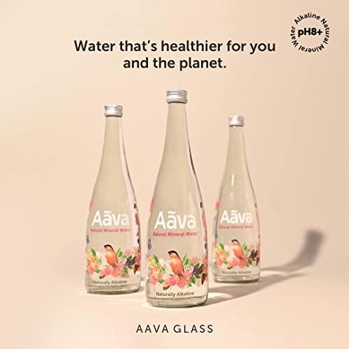 AAVA Aava Natural Mineral Water 750 ml Glass Bottle (Naturally Alkaline ; Origin Aravalli Range; pH 8+; Natural Fortified with Calcium and Magnesium) (Pack of 1 (Single Bottle))