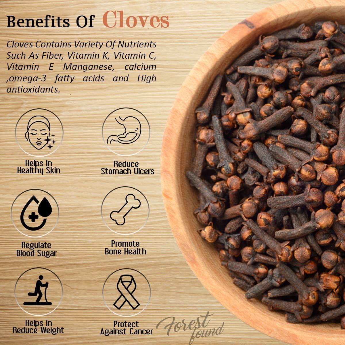 FOREST FOUND Forest Found Whole Cloves Spices ,Kerala Origin | Lavang, Laung, Laving, Grambu (250 Gram)