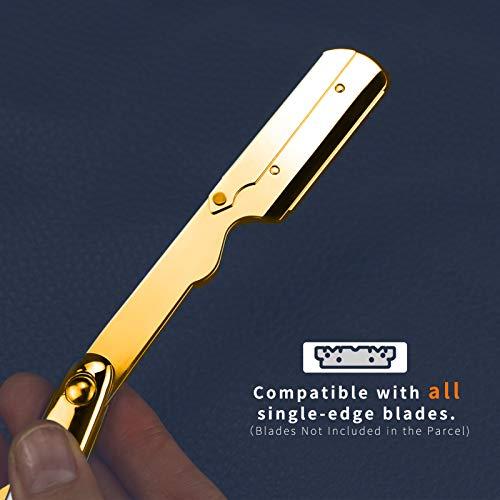 SENEMO Straight Edge Barber Razor Professional Premium Wooden Salon Folding Men's Manual Shaver Cut Throat Shavette