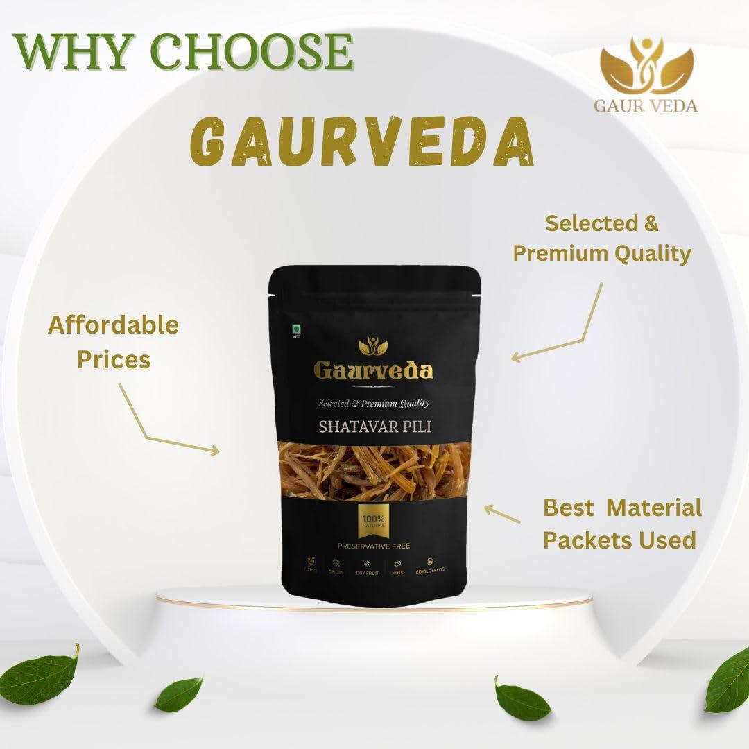 GAURVEDA GAURVEDA Shatavar Pili - Shatavar Yellow - Satavar - Shatavari - Asparagus racemosus - Pure & Natural (250)