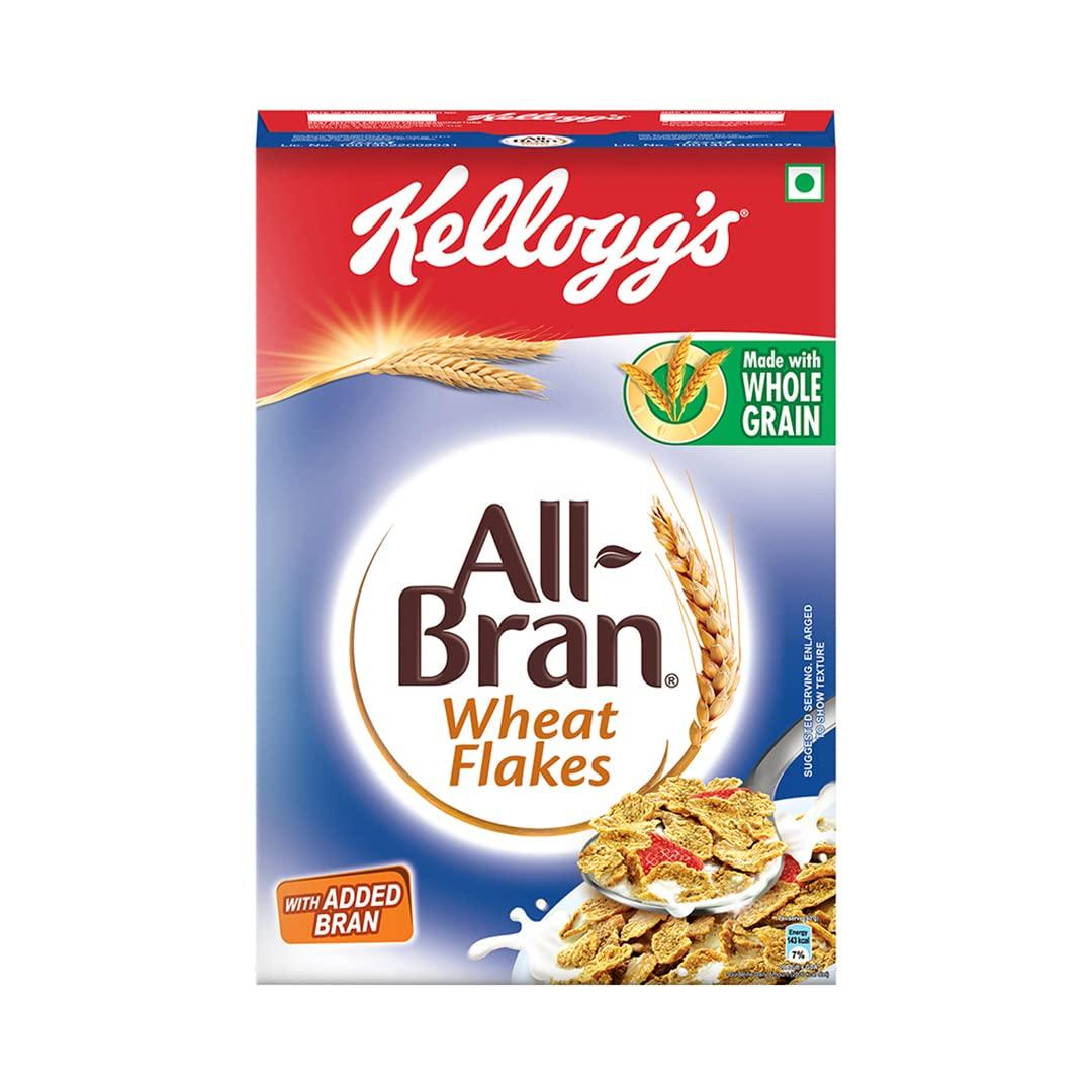 Kellogg\'s Kellogg\'s Corn Flakes Original, High in Iron, High in B Group Vitamins, Breakfast Cereals, 475g Pack & All Bran Wheat Flakes, 440g