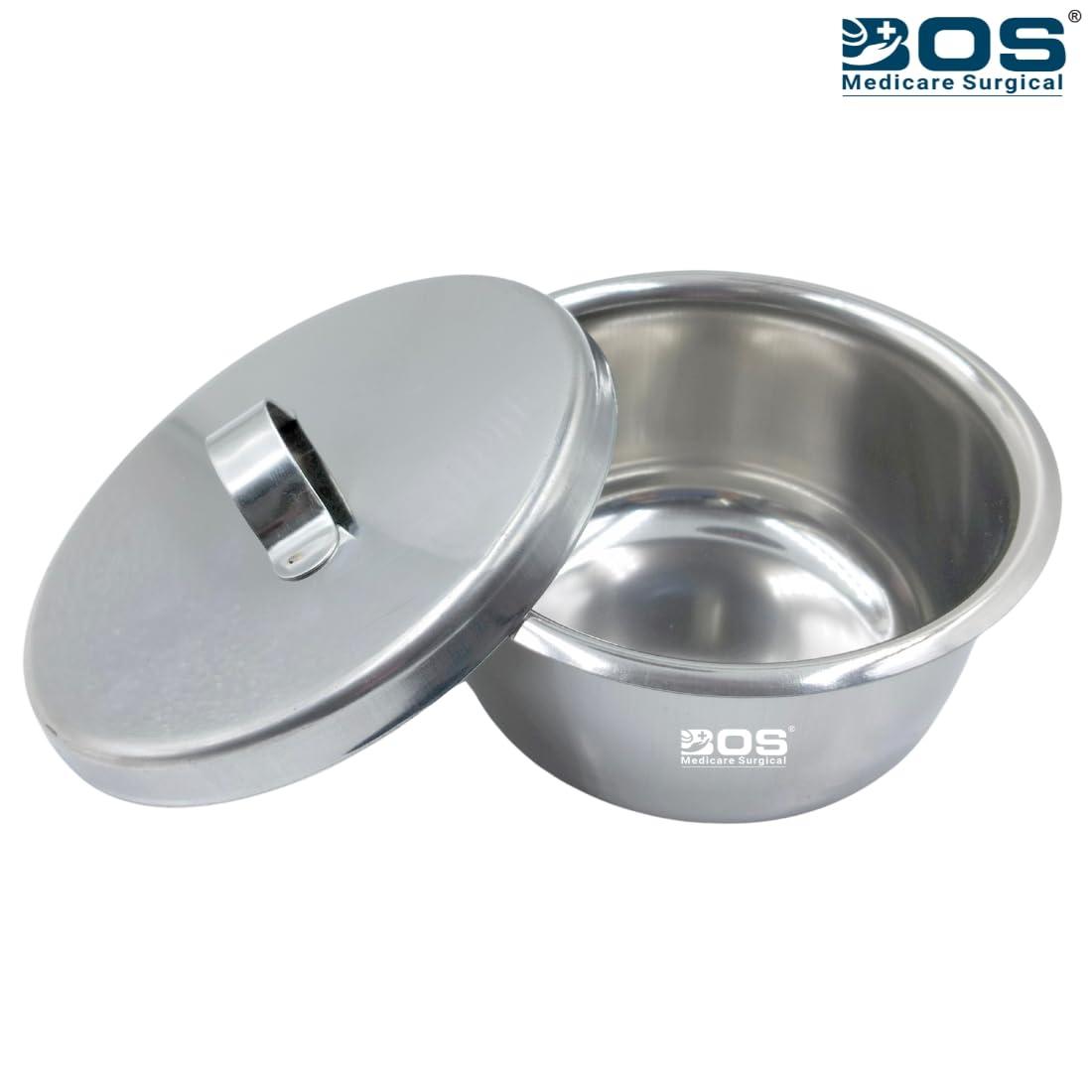Bos Medicare Surgical Bos Medicare Surgical Gallipot with Cover Stainless Steel (capacity 175ml) Medium size
