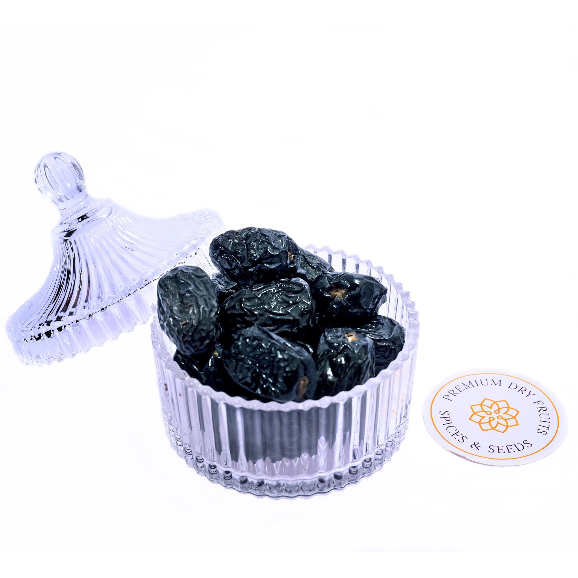 Rasda Rasda Ajwa Premium Saudi Dates 250g, 1 Pack, Khajur, Khajoor, Natural Nutritious Sweetener, Gourmet, Black, Biodegradable Packaging