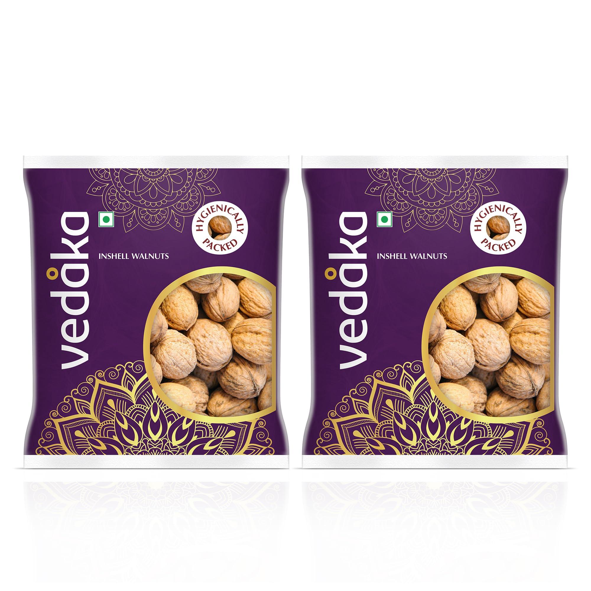 Vedaka Amazon Brand - Vedaka Premium Inshell Walnuts, 1kg (500gm x 2)
