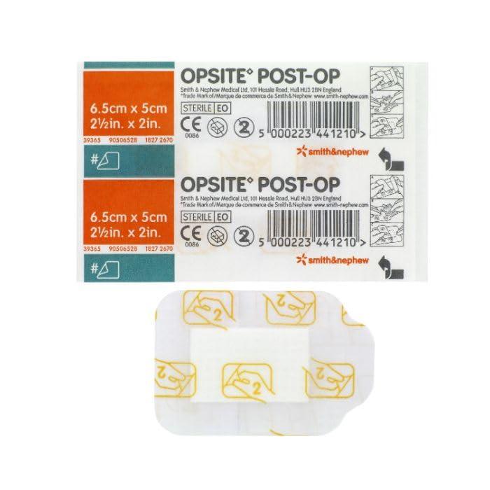 Smith and Nephew Opsite Post-Op Waterproof Dressing, Size - 6.5cm x 5cm pack of 25