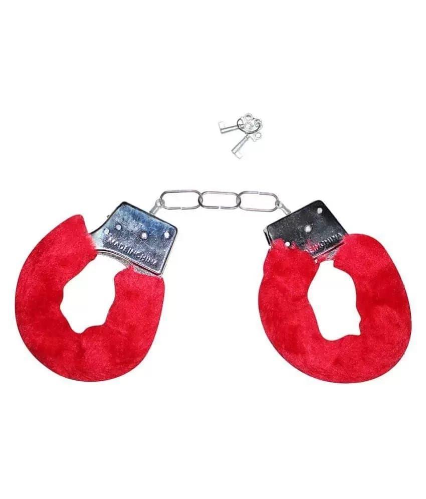 Generic Handcuff & Blindfold RED Set