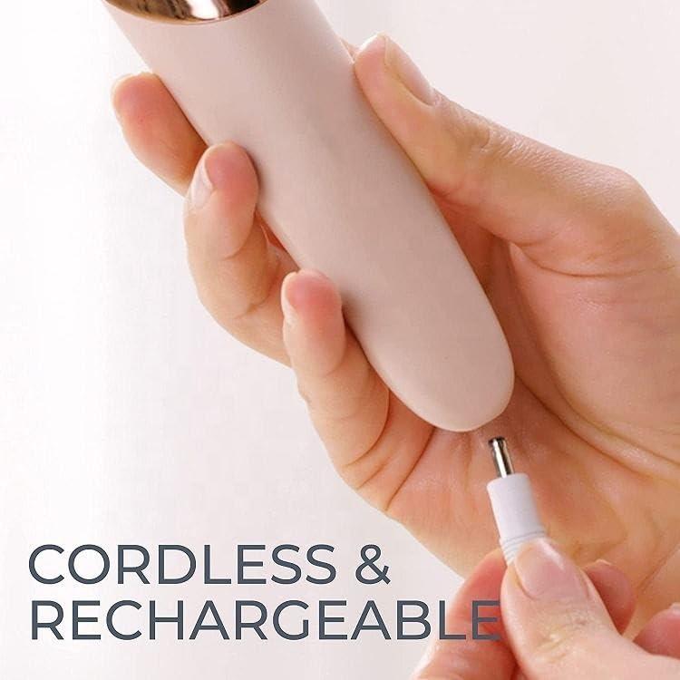 REMICH REMICH Rechargeable Flawless Pedicure Tool - Callus & Dead Skin Remover - Feet Care for Cracked Heels - Cordless Pedi Finishing Touch with 2 Roller Heads & USB Cable