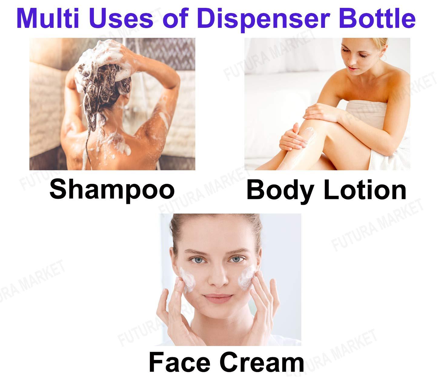 FUTURA MARKET FUTURA MARKET Empty Pump Bottle Hand Wash Refillable and Hand Sanitizer also Multi purpose use for Office Home and travel 500Ml Each (Pack of 4)