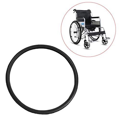 Colcolo Generic Pack of 2 Solid Wheelchair Street Tire Fit Most 24x1-3/8\" Wheel Chair Black