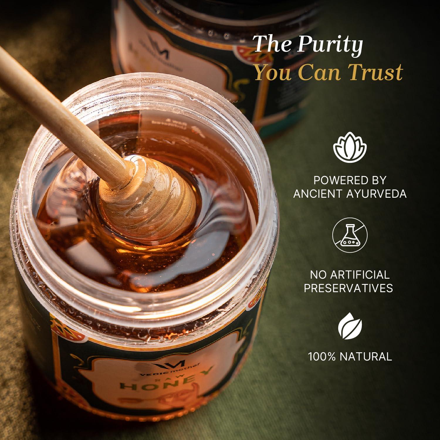 Vedic mother Vedic Mother Cough and Cold Combo Pack of Honey 350gm & Sitopaladi 150gm | Certified Handmade Products with Blend of Natural Herbs & Ingredients | No Added Preservatives