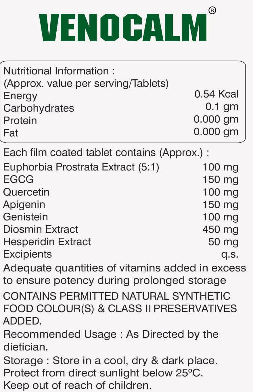 Medilife Healthcare Medilife Healthcare VENOCALM Tablets | New & Improved | In Bottle pack of 15 Tablets | Painful hemorrhoids | Bleeding hemorrhoids | Varicose veins | Anal fissure |15 Tabs Bottle Pack