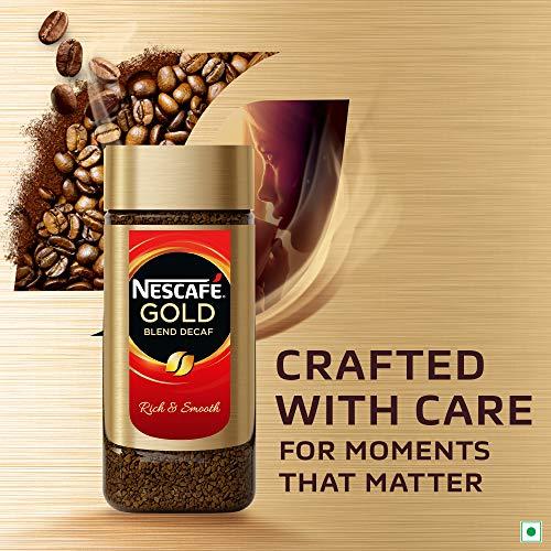 Nescafé Gold Nescafe Gold Blend Imported Decaf Coffee Powder, Glass Jar, Arabica and Robusta beans,100 g