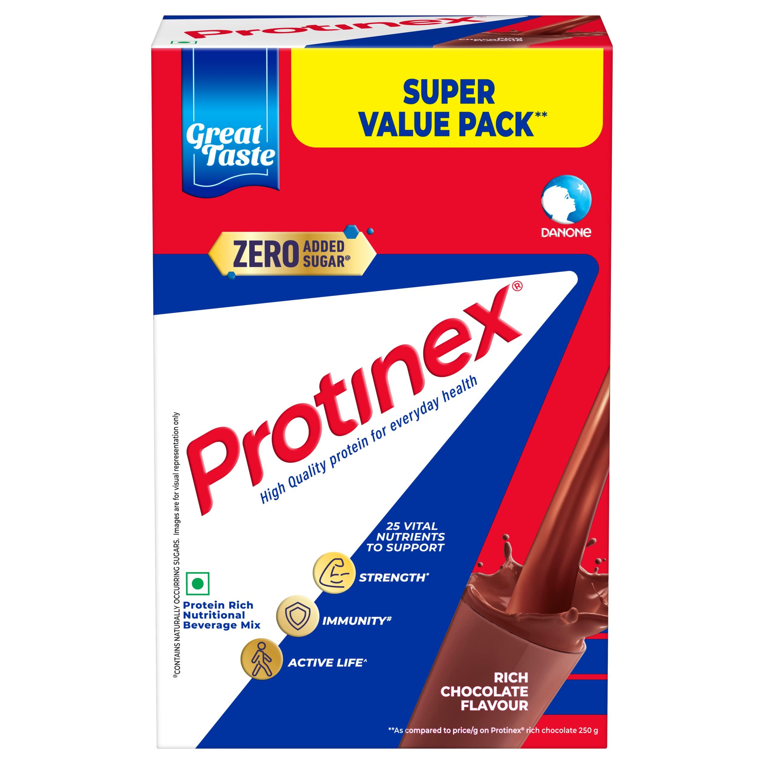 Protinex Protinex Health And Nutritional Drink Mix with High protein & 10 Immuno Nutrients, Tasty Chocolate, 1 Kg & Health And Nutritional Drink Mix with High protein&10 Immuno Nutrients, Tasty Chocolate, 250g