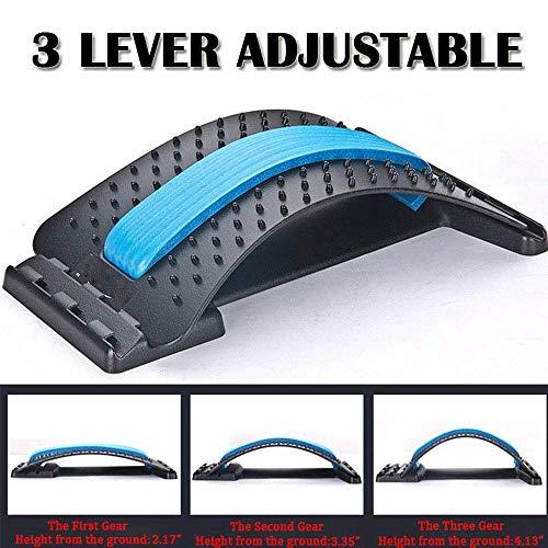 MOHAK MOHAK Back Massager Lumbar Support Stretcher Relaxation Mate Spinal Pain Relief Chiropractor (Multicolour)