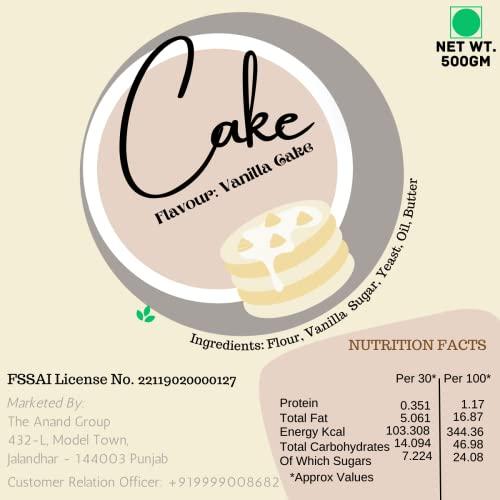 BIGWISHBOX Bigwishbox Fresh Vanilla Cake 500g | Birthday/Anniversary Cake | Sameday/Nextday Delivery