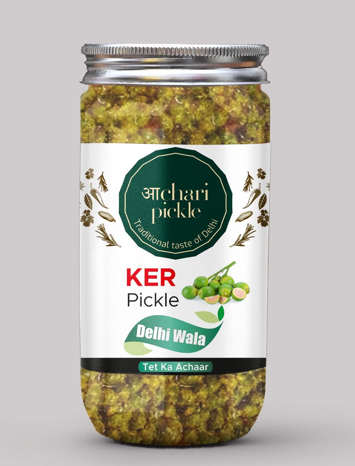 Achari Pickles Delhiwala Ker/Tenti Pickle Homemade Fresh Ker/Teinti Ka Aachar(400G) -Organic North Indian Pickle | Healthy Ker Pickle | Traditional Home Made Achaar