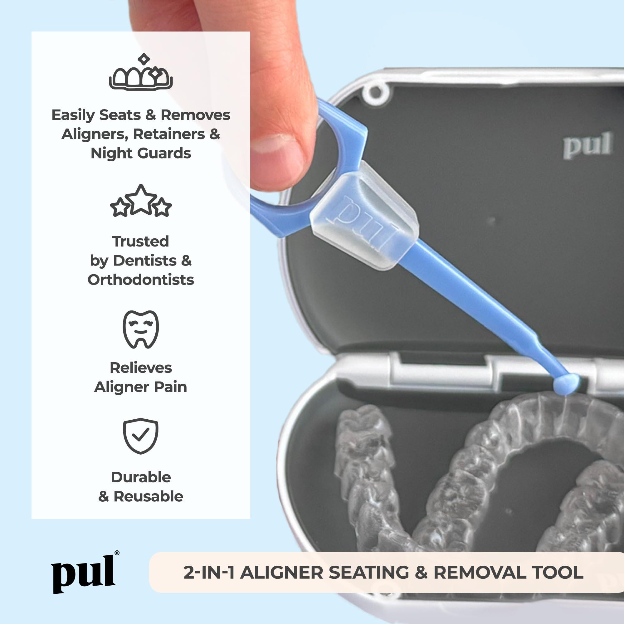 The Pultool PUL System Aligner Chewies for Invisalign by PULTOOL - Aligner Remover and Chewy Seating Tool - Smile Direct Club Chewie - Acceledent Chew Tubes - Accelerator for Braces