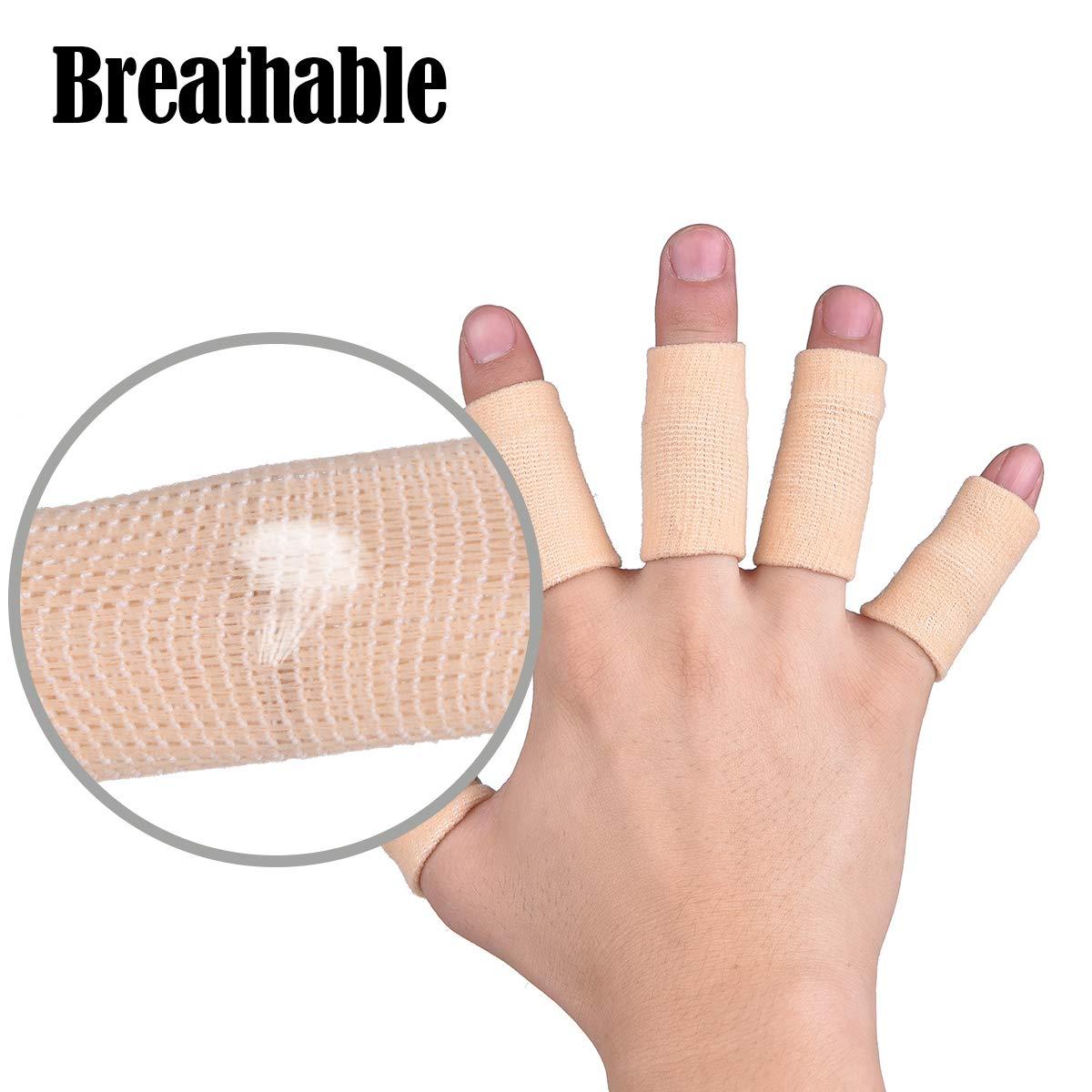 Luniquz Luniquz Finger Sleeves, Thumb Splint Brace for Finger Support, Relieve Pain for Arthritis,Triggger Finger, Compression Aid for Sports, Beige