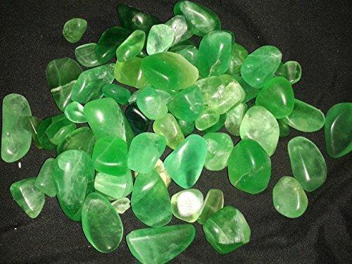 Jet International Crystal Jet Green Flourite Tumbled Stone Approx 0.75 To 1" inch Free 40 Page Booklet on Jet International Crystal Therapy. 100 grams Attractive Genuine A Grade