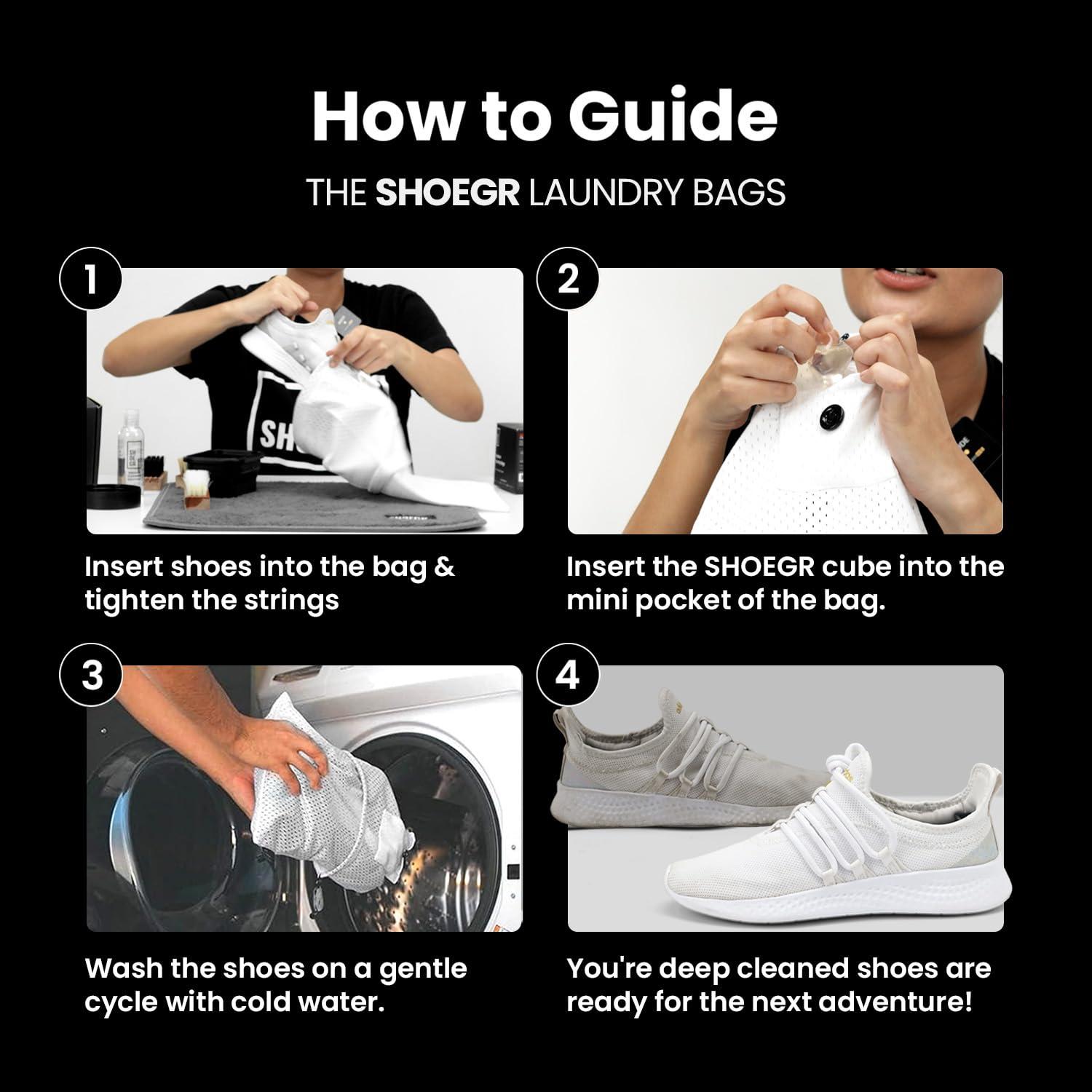 SHOEGR SHOEGR Sneaker Laundry Detergent, 12 Pods, Fresh Linen Scent, Ditch Regular Detergent, Deep Cleans, Condition, Remove Odors, For Mesh, Canvas Shoes