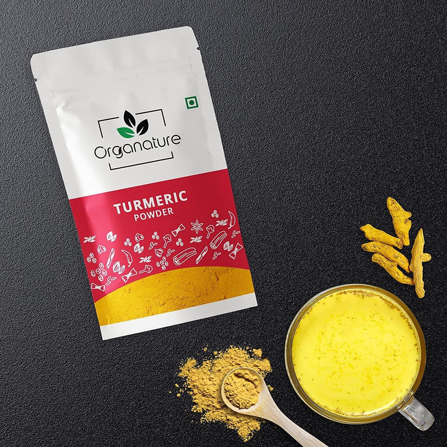 Organature Organature Natural Turmeric Powder | Haldi Powder | High High Curcumin Content Haldi Powder | Immunity Booster (400 Grams)