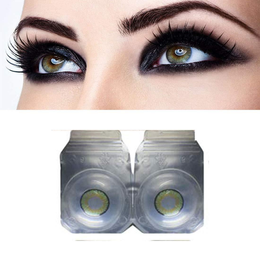 Color style Color Style Monthly Color Contact Lens Hazel Zero Power/Without Power